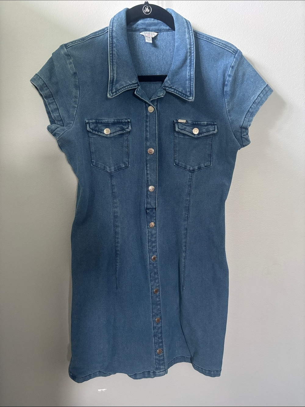 Guess Blue Denim Shirt Dress